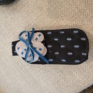 Vera Bradley clip phone case with flower embellishment